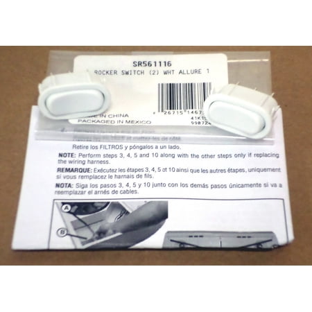 Broan SR561116 SR561116 Broan Range Hood Rocker Switch 2 pack WHITE