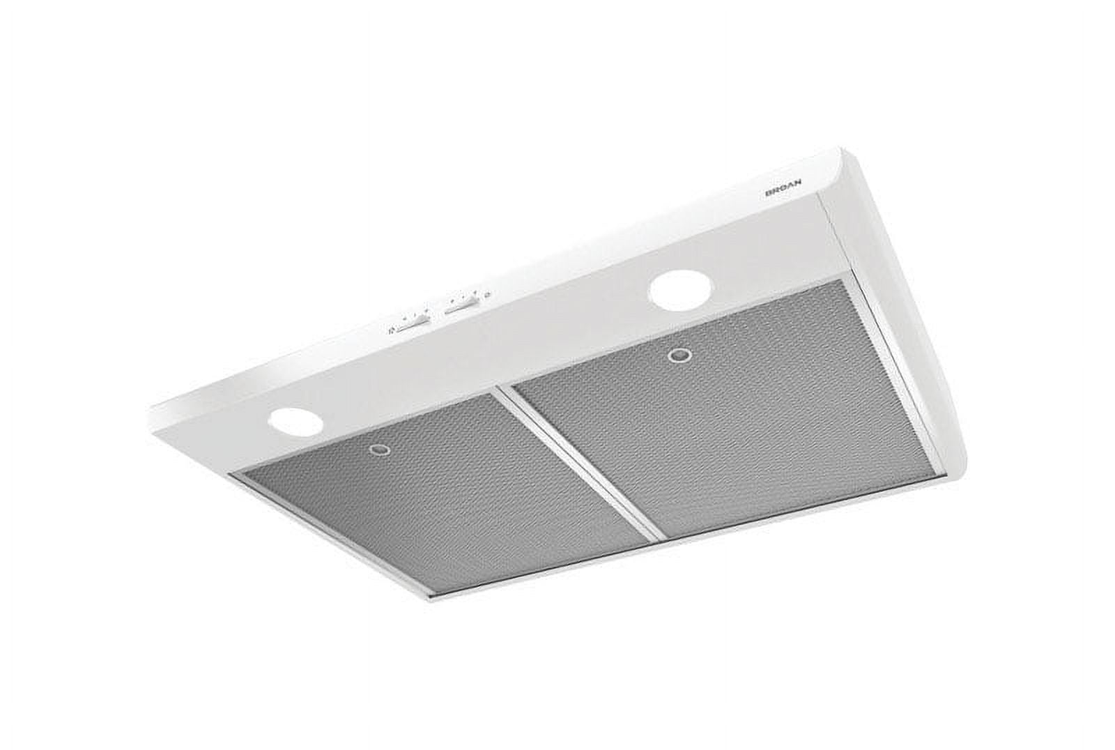 Broan Sahale 30-Inch Convertible Under-Cabinet Range Hood, 250 CFM, White