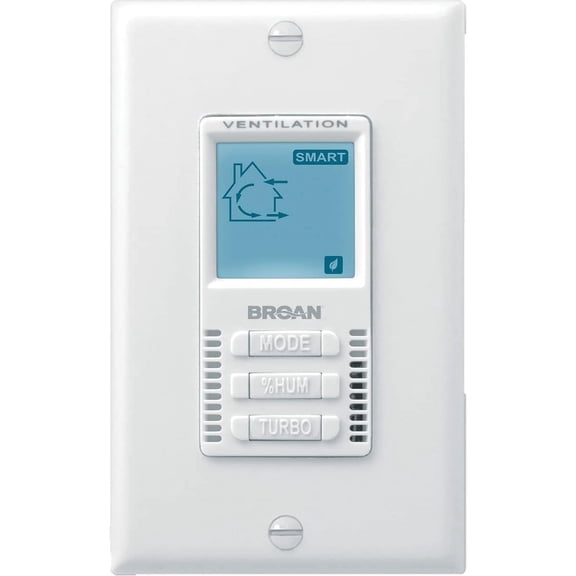 Broan VT9W HE Series 5 Manual Mode Wall Control for Fresh Air Systems - White