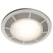 Broan Ventilation Fan w/ Light and Night Light, Round White Grille with Glass Lens, 100 CFM