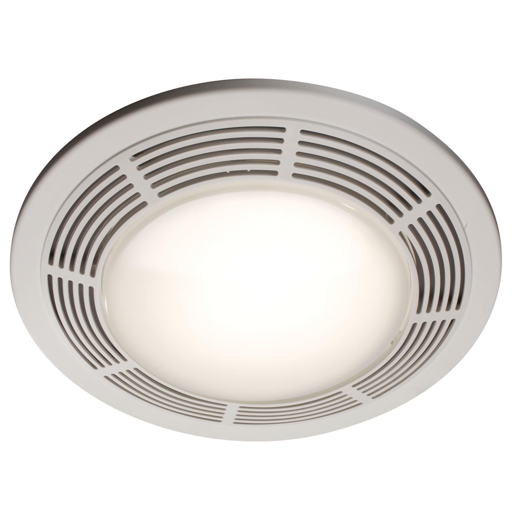 Broan Ventilation Fan w/ Light and Night Light, Round White Grille with  Glass Lens, 100 CFM - Walmart.com
