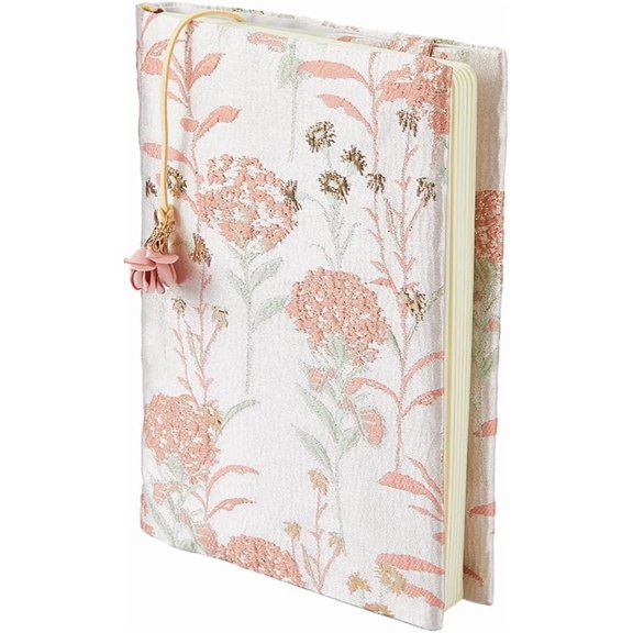 Brocade Book Covers Notebook Wraps Rectangle with Flower Pattern Chocolate 317x220x4mm DIY