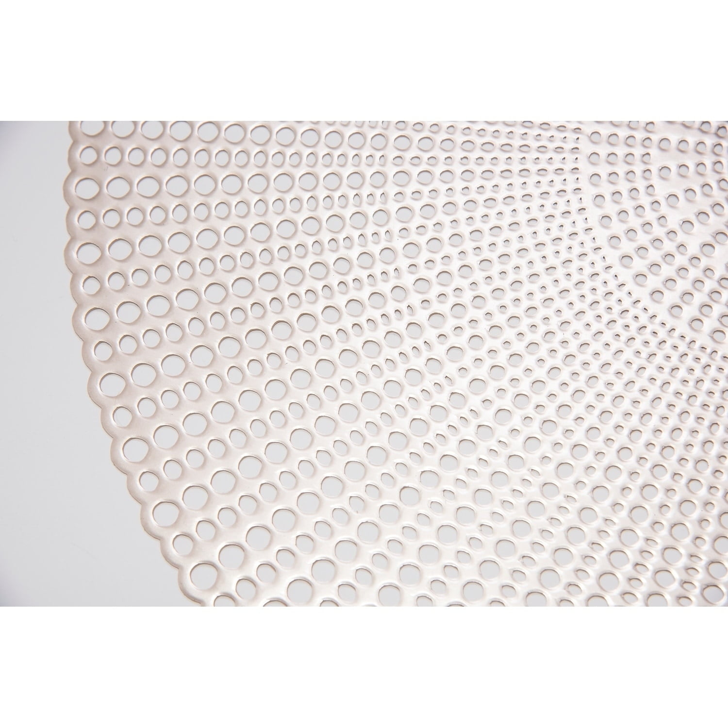 Champagne Round Vinyl Brocade Placemats, 16-Inch, Set of 4