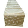thumbnail image 1 of Brocade Table Runner Christmas Holiday Collection Glittery Trees Gold, 1 of 4