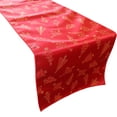thumbnail image 1 of Brocade Table Runner Christmas Holiday Collection Glittery Trees Red, 1 of 3