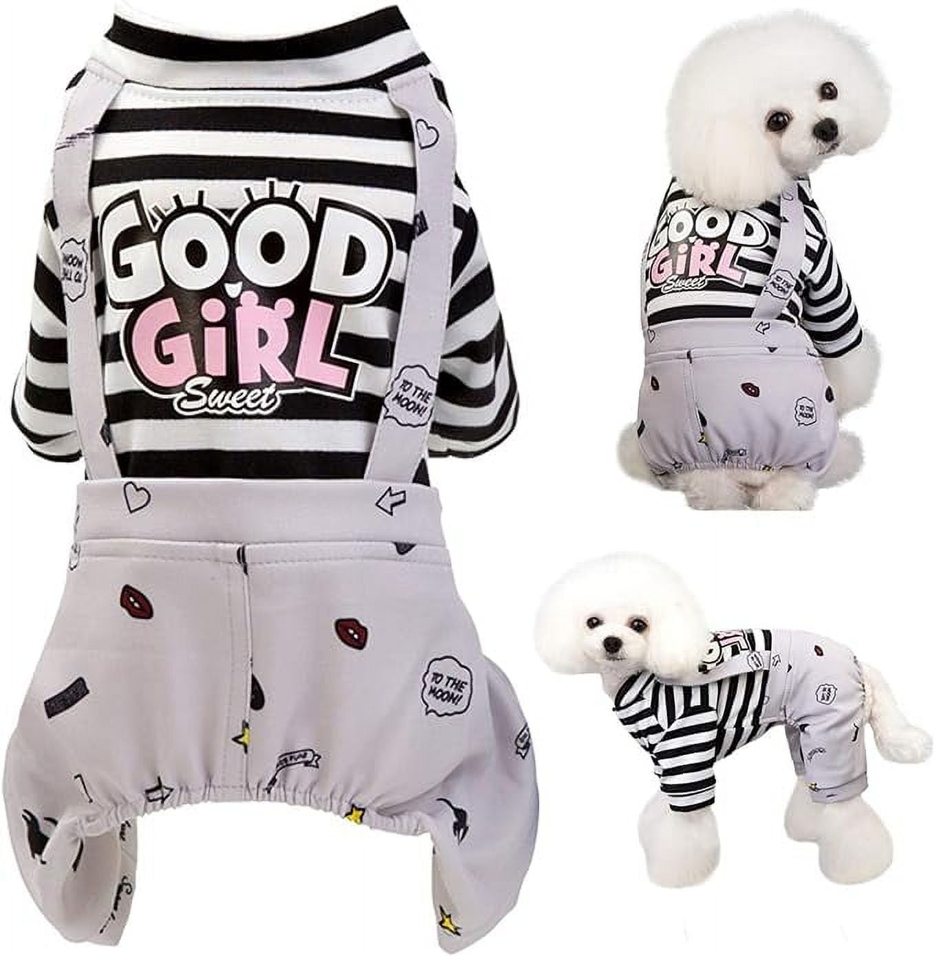 Brocarp Dog Clothes Striped Onesie Puppy Shirt, Cute Dog Pajamas ...