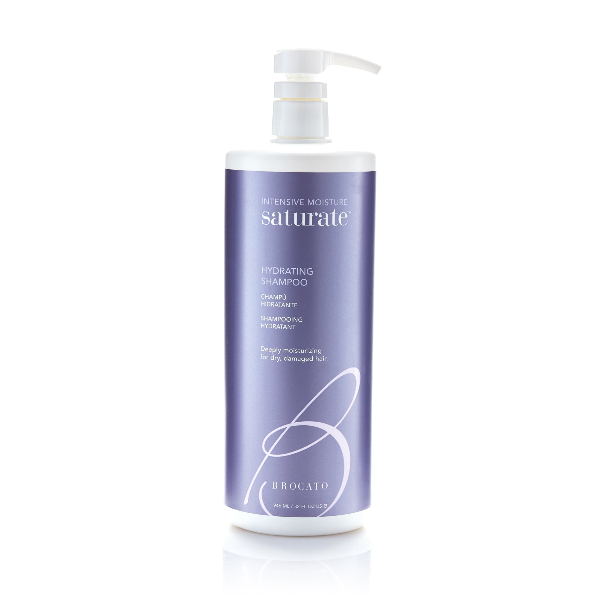Brocato Saturate Daily Hair Shampoo, 32 Oz | Intensive Moisture Hydrating Shampoo for Dry, Damaged Hair | Moisturizing Formula Safe for Color Treated Hair | Contains No Sulfate or Parabens
