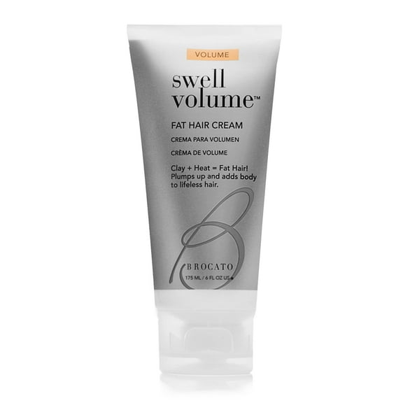 Brocato Swell Volume Hair Cream, 6 Oz: Volumizing & Thickening Cream for Men & Women | Heat Activated Fat Hair Volumizer Cream Plumps, Shapes & Adds Thickness to Thin Hair | Formulated with Clay
