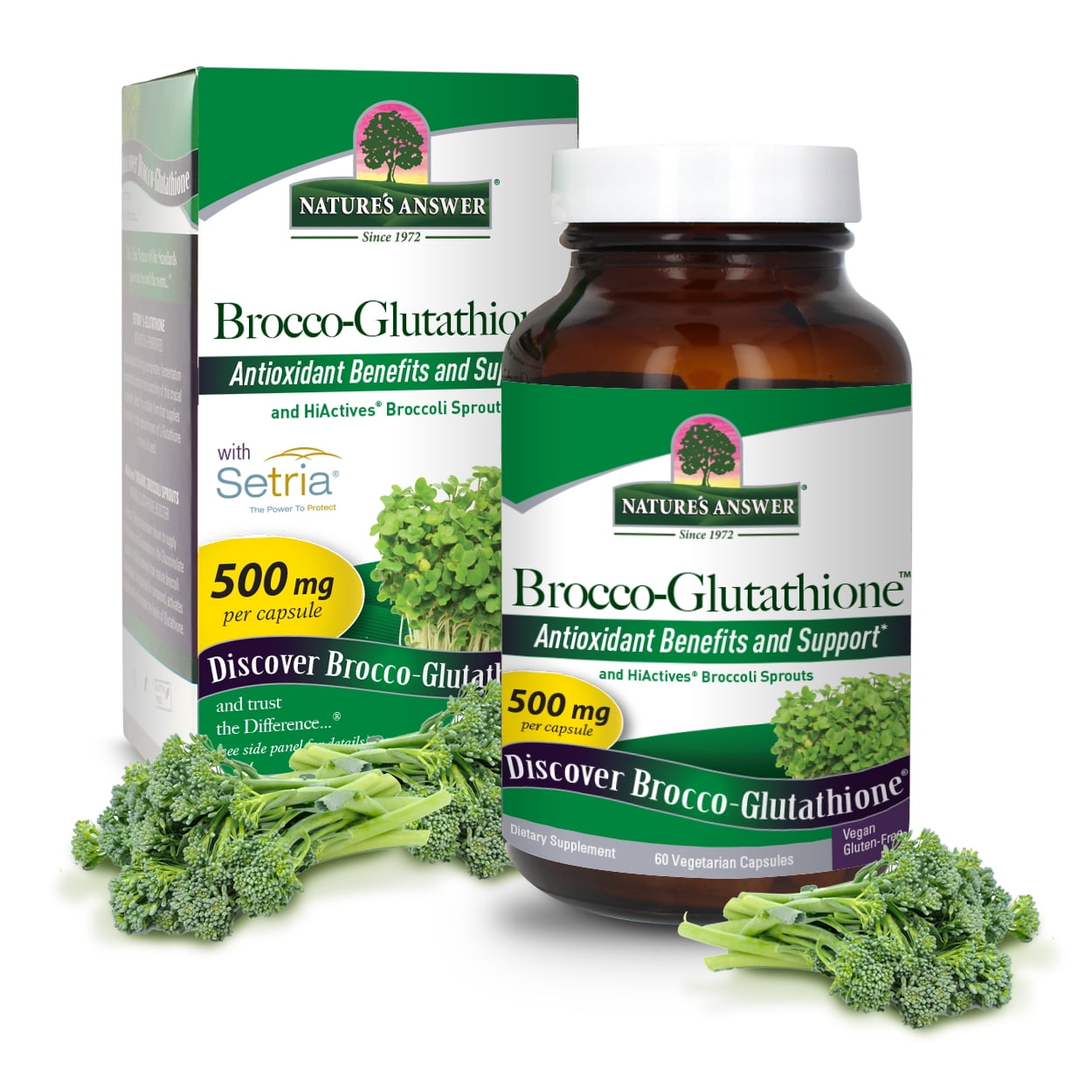 NATURE'S ANSWER Brocco-Glutathione 60 v-caps