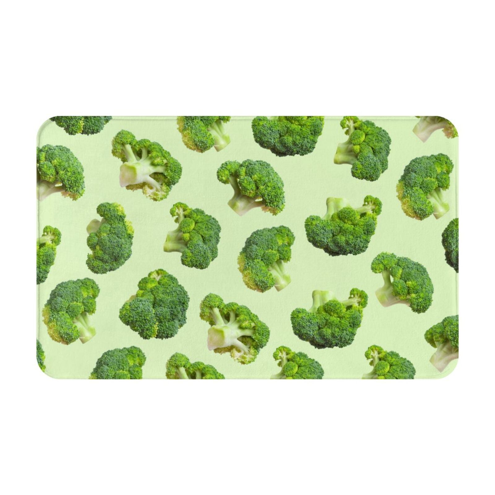 Broccoli 3 Bathroom Rugs Non Slip Washable Kitchen Mats for Floor