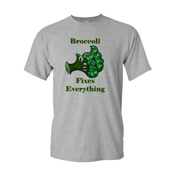 Broccoli Fixes Everything Adult DT T-Shirts Tee