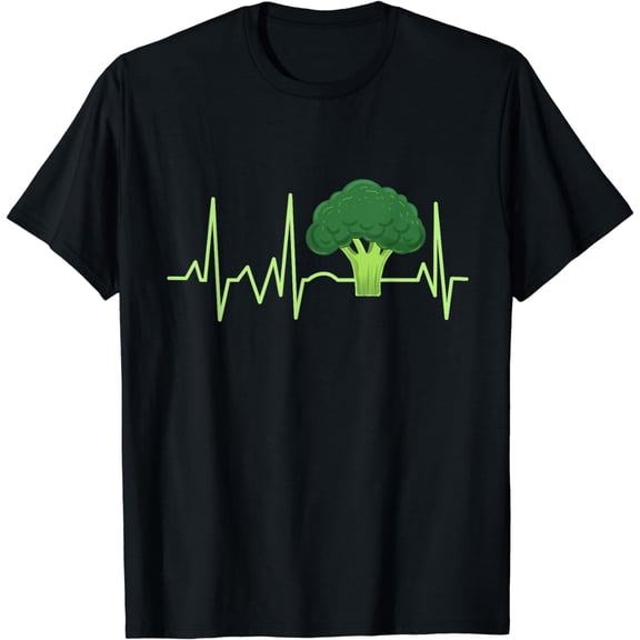 Broccoli Heartbeat Broccoli Lover Gift T-Shirt