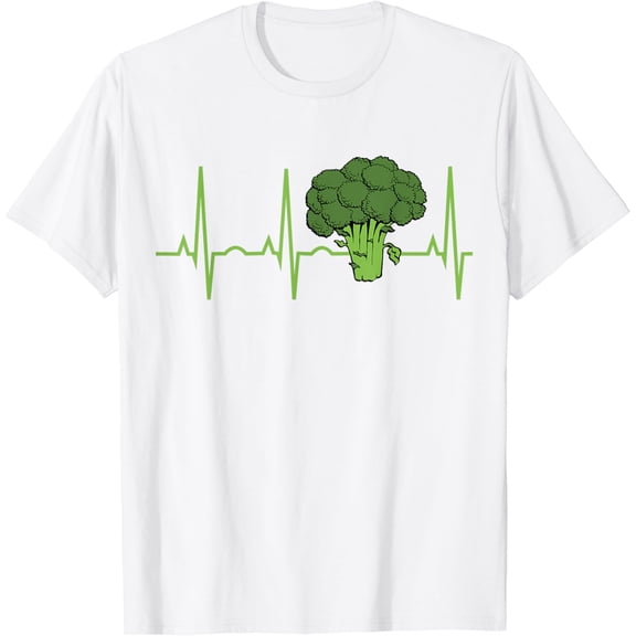 Broccoli Heartbeat Shirt - Best Broccoli Lover Gift TShirt T-Shirt