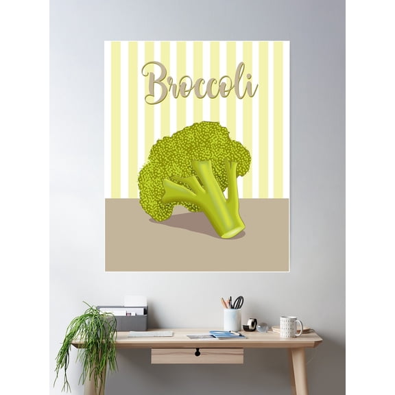 Broccoli Poster Wall Art, Modern Wall Decor For Living Room Bedroom, 8x12 UNFRAMED