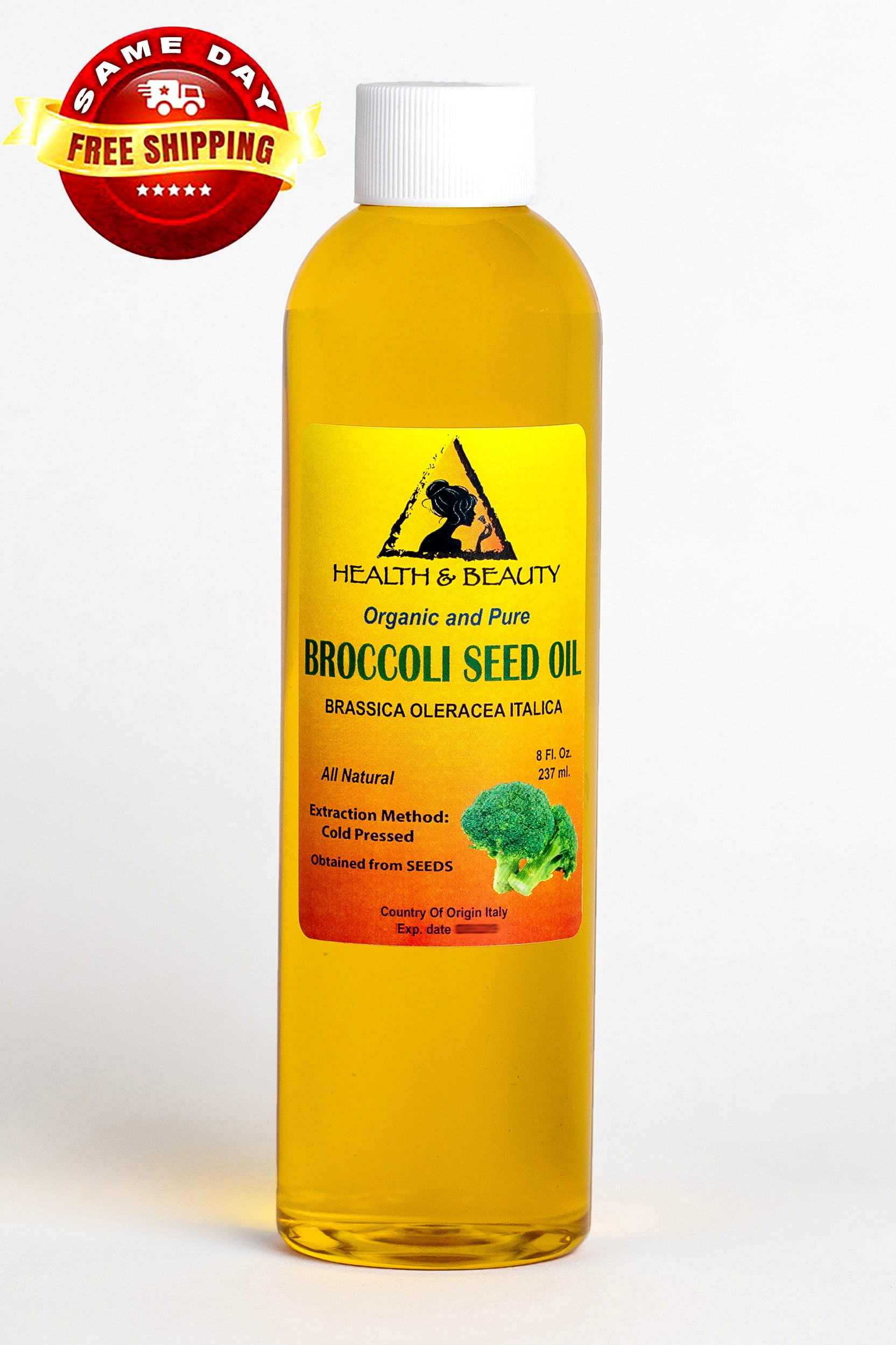 Broccoli Seed Oil Organic Cold Pressed Anti-Aging Premium Fresh 100% Pure 8 oz