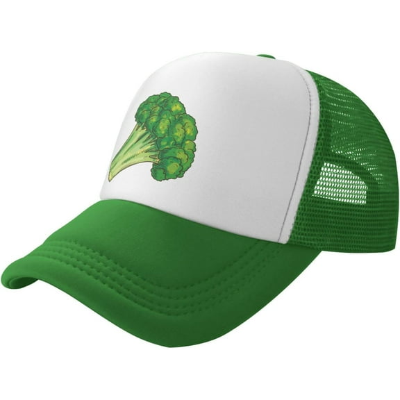 Broccoli Vegetables Hat Mesh Cap for Men Women, Adjustable Trucker Hat Baseball Cap
