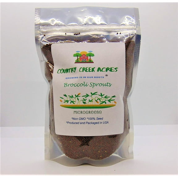 4 oz Broccoli Microgreen Sprouting Seeds - High Germination, Non-GMO for Hydroponics & Soil Growing, Nutrient-Rich Superfood