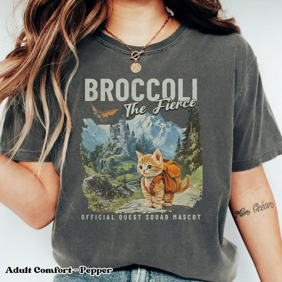 Broccoli the Fierce T-Shirt, Sworn Protector of the Quest Squad Tee, Fourth Wing Inspired, Fantasy Bookish, Dragon Rider Gift TH060118