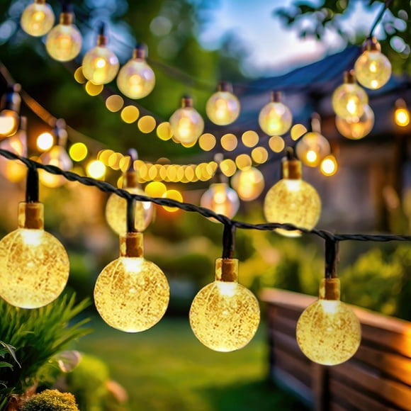 Brochao Solar String Lights Outdoor Waterproof Solar Power LED Patio Lights for Porch Garden Market Bistro, 50 Lights, 23 ft