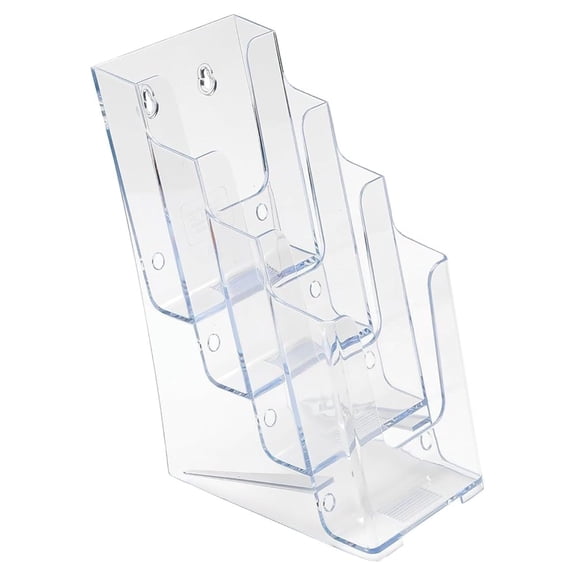 Brochure Literature Holder 4.25-Inch Clear Plastic (16653-CC)