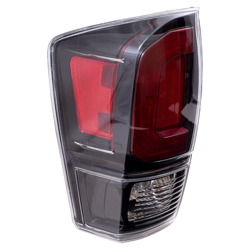 Brock Aftermarket Replacement Driver Left Combination Tail Light Assembly  With Black Bezel Compatible With 2020-2021 Toyota Tacoma