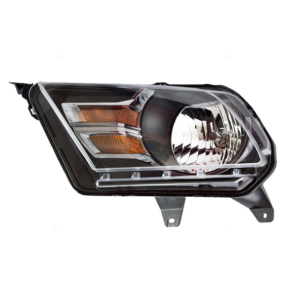 Brock Headlight for 2010-2014 Mustang GT/BOSS 302 w/ Gray Trim Left AR3Z13008D