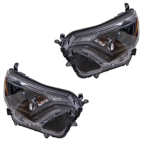 Brock CAPA Headlight for 2016-2018 RAV4 w/ Black Bezel NORTH AMERICA Built Set