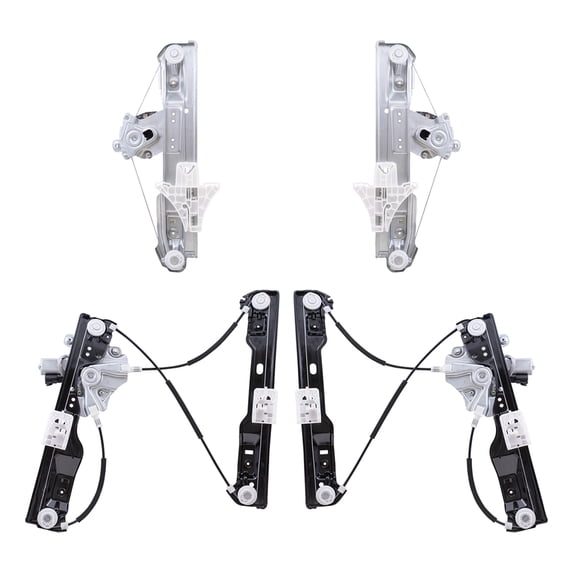Brock Aftermarket Replacement Driver Left Passenger Right Power Window Regulator with Motor 4 Piece Set Compatible with 2012-2013 Buick Verano