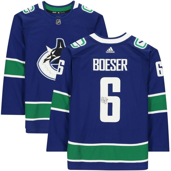 Brock Boeser Vancouver Canucks Autographed 2019 Model Blue Adidas Authentic Jersey - Fanatics Authentic Certified