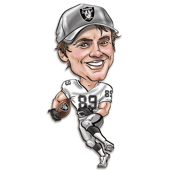 Brock Bowers Las Vegas Raiders Metal Caricature Wall Art