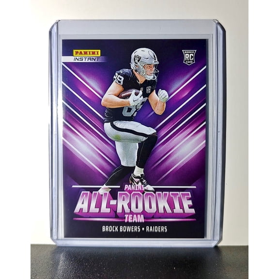 Brock Bowers Rookie 2024 Panini NFL #11 All-Rookie Card LV Raiders 1 of 314