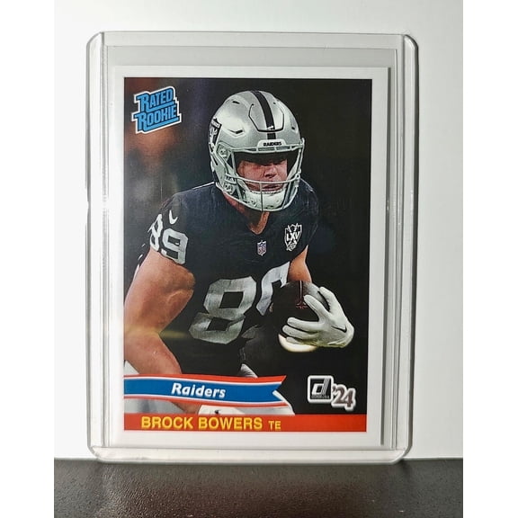 Brock Bowers Rookie 2024 Panini Rated Rookie Retro NFL #15 LV Raiders 1 of 890