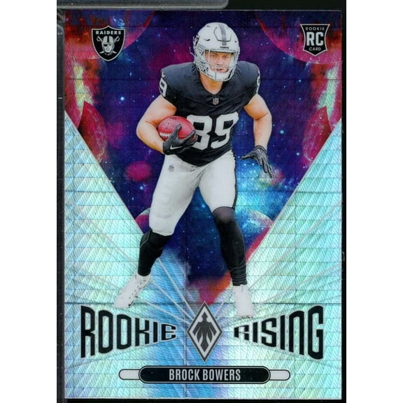 Brock Bowers Rookie Card 2024 Panini Phoenix Rising Hyper #48