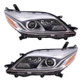 thumbnail image 1 of Brock Headlight for 2015-2020 Sienna w/ Chrome Bezel LED Daytime Running Light Set 8115008061, 1 of 9