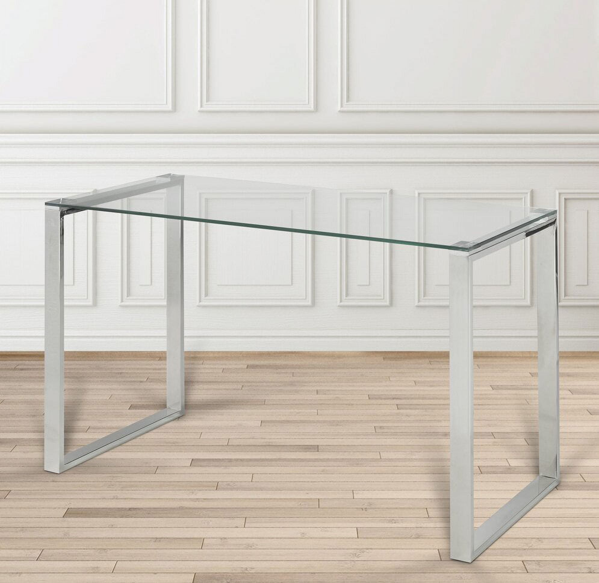 Brock Glass Desk Top Material Glass Finished Back