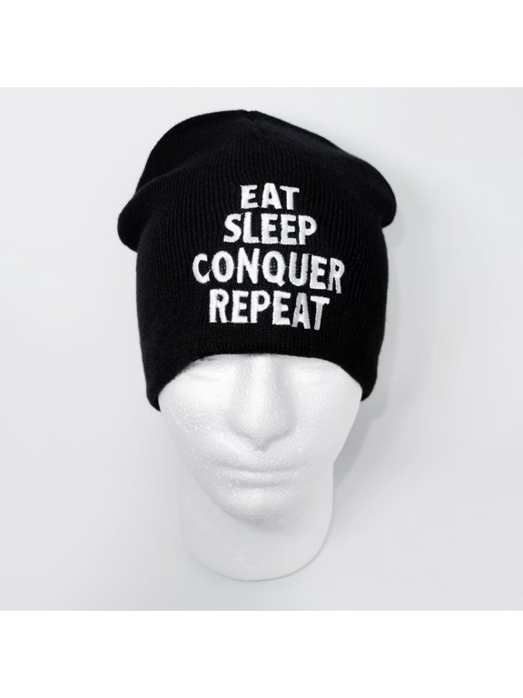 Brock Lesnar Eat Sleep Conquer Repeat Embroidered Beanie Cap Hat