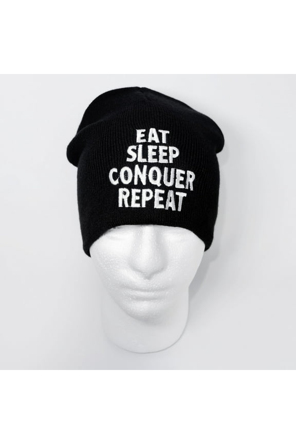 Brock Lesnar Eat Sleep Conquer Repeat Embroidered Beanie Cap Hat