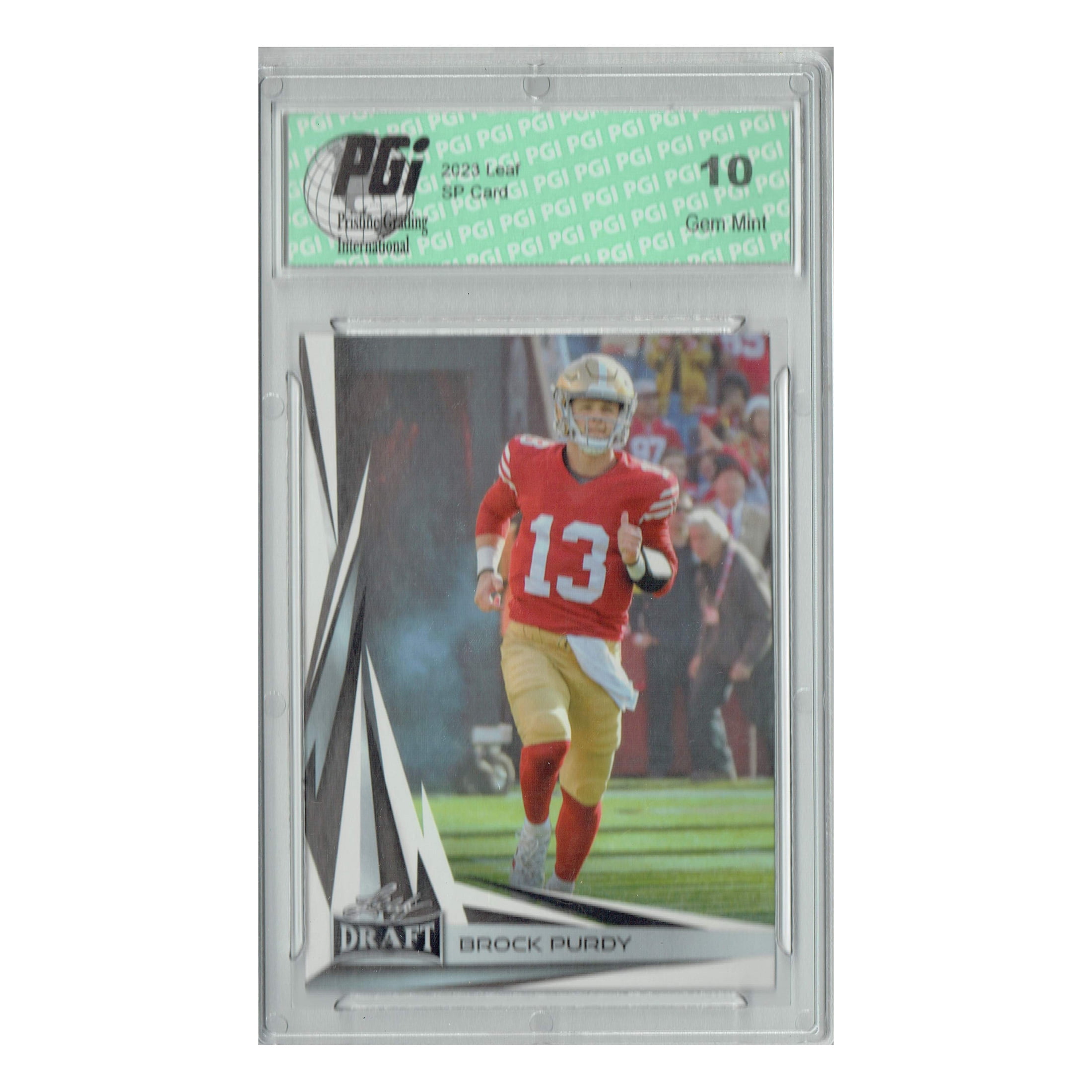 Brock Purdy 2023 Leaf Football #B2-1 Special Edition Trading Card PGI 10 San Francisco 49ers