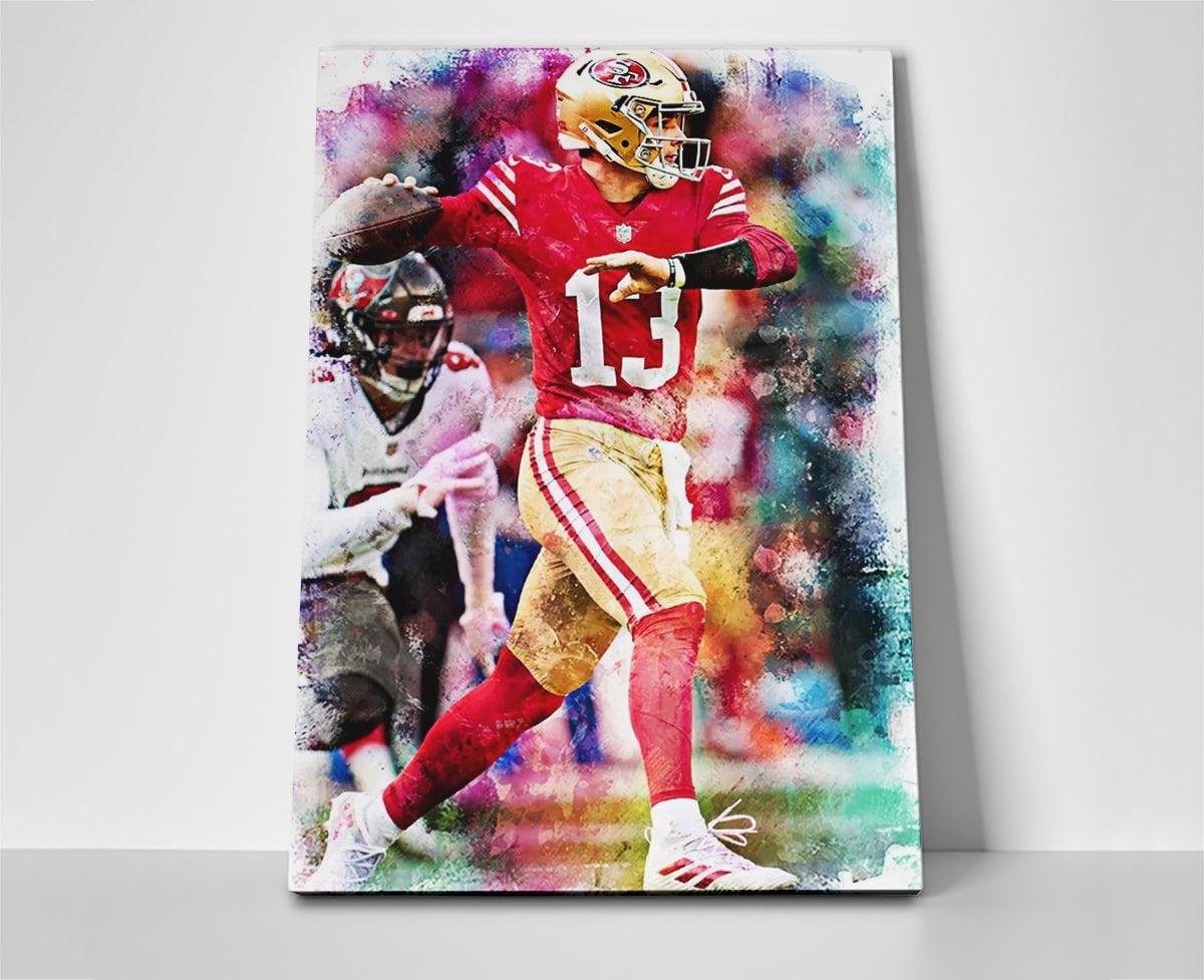 Brock Purdy 49ers Poster or Wrapped Canvas - Walmart.com