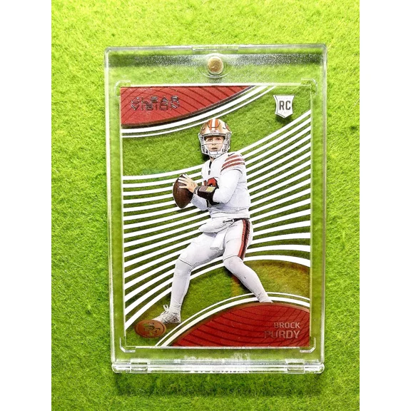 Brock Purdy CLEAR ROOKIE CARD JERSEY #13 49ERS 2022 Chronicles Clear Vision RC
