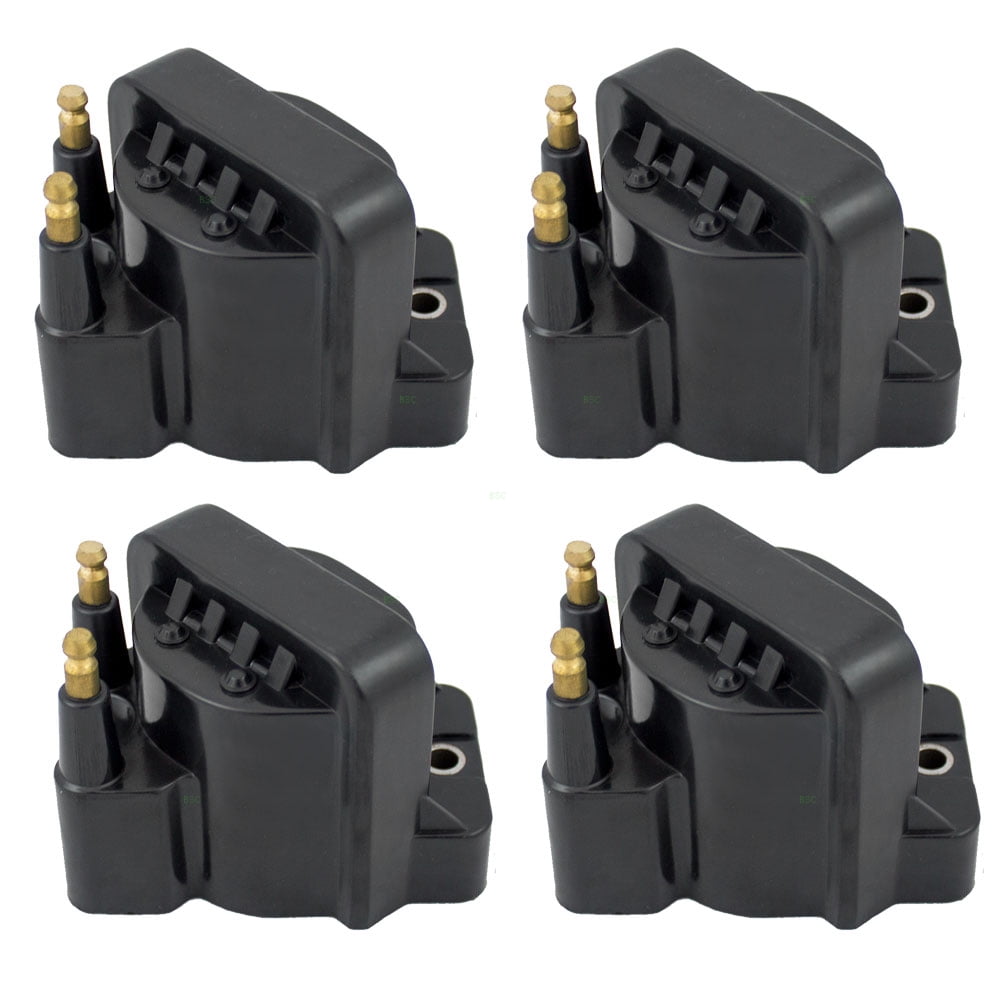 Brock Replacement 4 Pc Set Ignition Spark Plug Coil Pack Modules