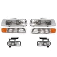 thumbnail image 1 of Headlights Fog Lights & Side Signal Marker Lights Compatible with 1999-2000 Silverado 2000-2006 Tahoe/Suburban, 1 of 9