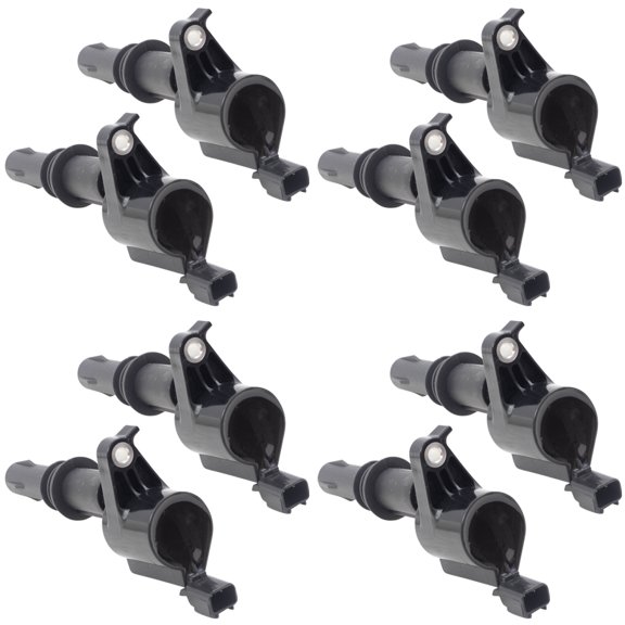 Brock Replacement for 8 Piece Set of Ignition Spark Plug Coils Replacement w/ Black Boots Compatible with 2005-2008 F350 Super Duty Pickup Truck 3L3Z 12029 BA