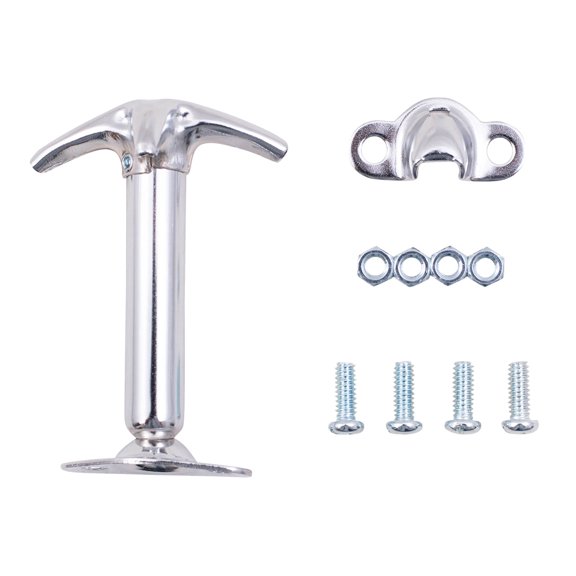 Brock Replacement Chrome Hood Latch Safety Catch Bracket Compatible with 1944-1986 CJ Series 1987-1995 Wrangler 55009343