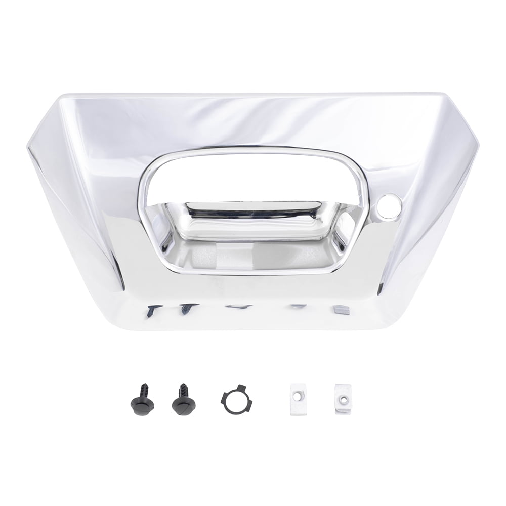 Brock Replacement Chrome Tailgate Handle Trim Bezel compatible with
