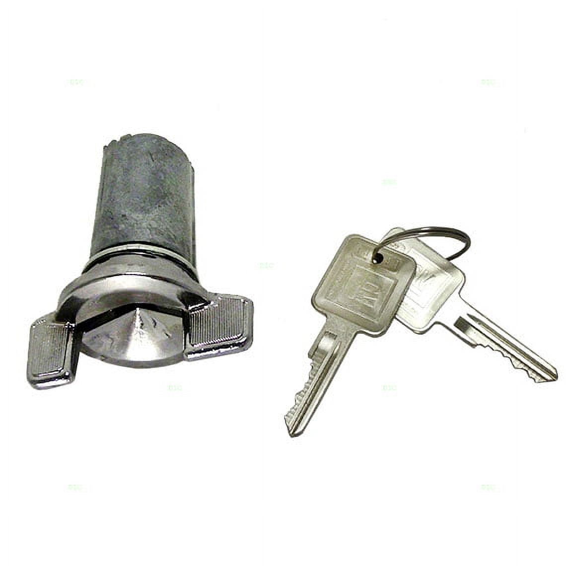 Brock Replacement Coded Chrome Ignition Lock Cylinder with Set of 