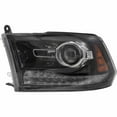 thumbnail image 1 of Brock Headlight for 2013-2014 1500 Projector Type Black Bezel w/o RAM Text Left 68093221AD, 1 of 9