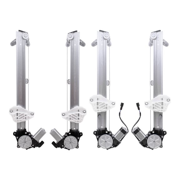 Brock Replacement Driver and Passenger Side Front and Rear Power Window Regulators with Motor-6 Pin Connector 4 Piece Set Compatible with 2017-2020 CR-V & 2020 CR-V Hybrid