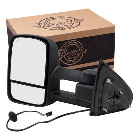 Brock Power Towing Mirror for 2014-2017 Silverado 1500 Extendable OEM Substitute Heated Manual Fold