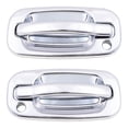thumbnail image 1 of Brock Replacement Driver and Passenger Front Outside Chrome Specialty Door Handles with Keyholes compatible with Pickup, 1 of 9